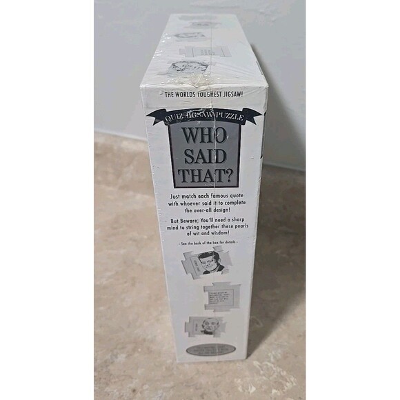 Quiz Jigsaw Puzzle WHO SAID THAT? Match Each Famous Quote New Factory Sealed - Picture 6 of 8
